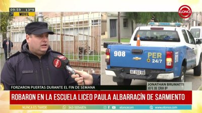 Robaron en el liceo Paula Albarrac&iacute;n de Sarmiento
